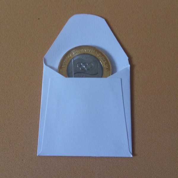 envelope para moedas
